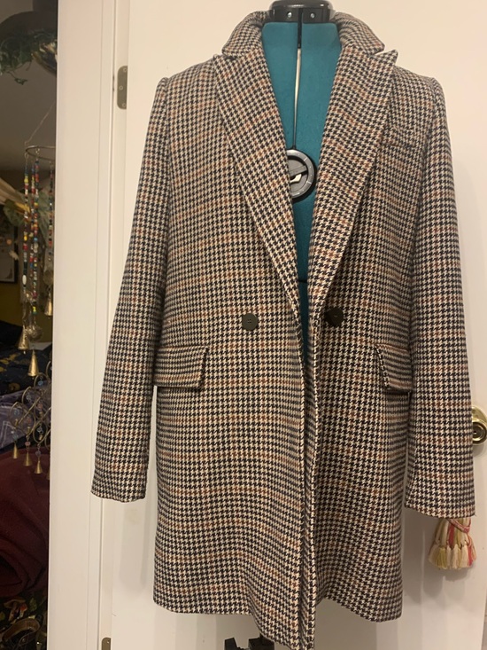 Rachel Zoe Jackets & Blazers - Rachel Zoe Brown & Black Houndstooth Pea Coat